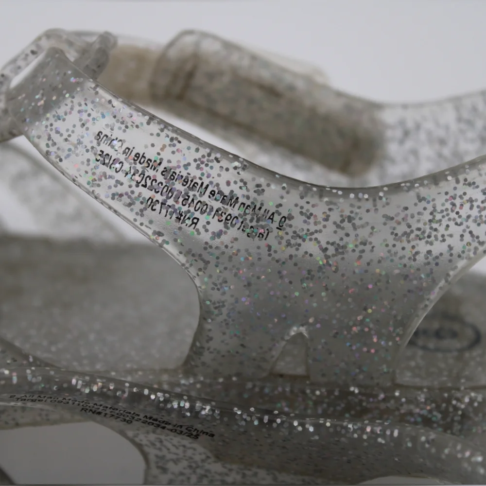 Cat & Jack Toddler Girls Glitter Jelly Sandals Size 9